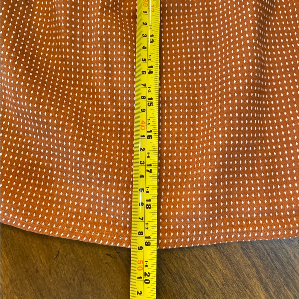 a.n.a Burnt Orange Polka Dot Square neck Cotton Sleeveless Tank top NWT Sz Large - Picture 10 of 15